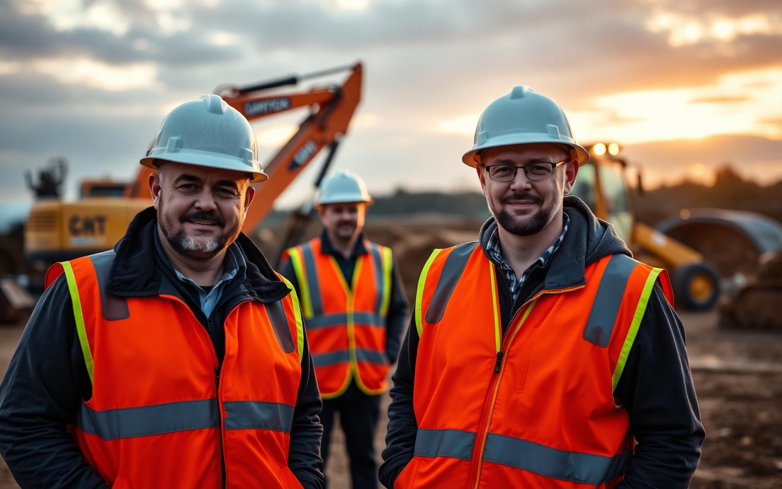 Danxion Group construction operatives on a groundworks site